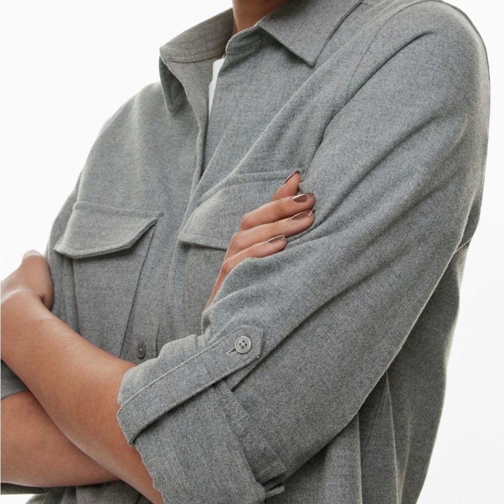 Aritzia Babaton Grey-Utility Shirt